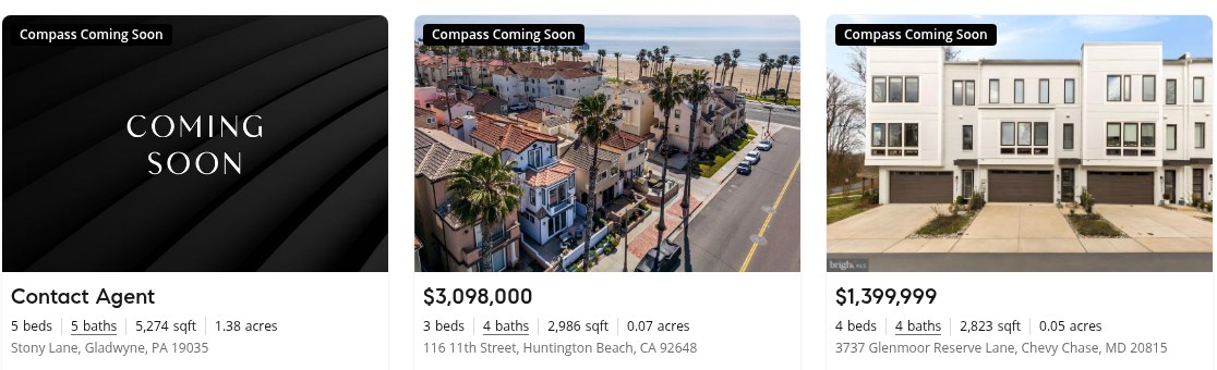 Compass Exclusives listings module